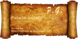 Patala Gujdó névjegykártya